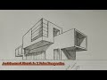 Architectural Sketch in 2 point perspective // Perspective Drawing