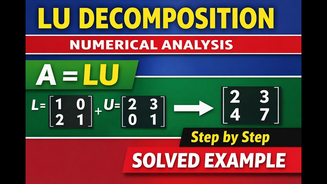 LU Decomposition Method in Numerical Analysis | Easy Explanation