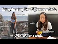living/dressing like a different aesthetic everyday for a week | Vanessa Nagoya