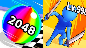 Ball Run 2048 vs Hit And Run: Solo Leveling - Double Gameplay All Levels (Android,ios) P1