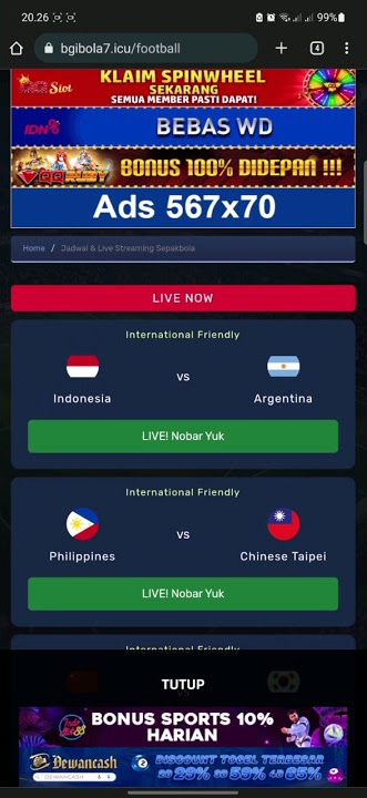 cara nonton live bola indonesia vs argentina #indonesiavsargentina