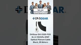 DVIGear DVI-2335-FOD 8x LC 50/125u MMF Optical Plenum Cable Black, 35 Meters