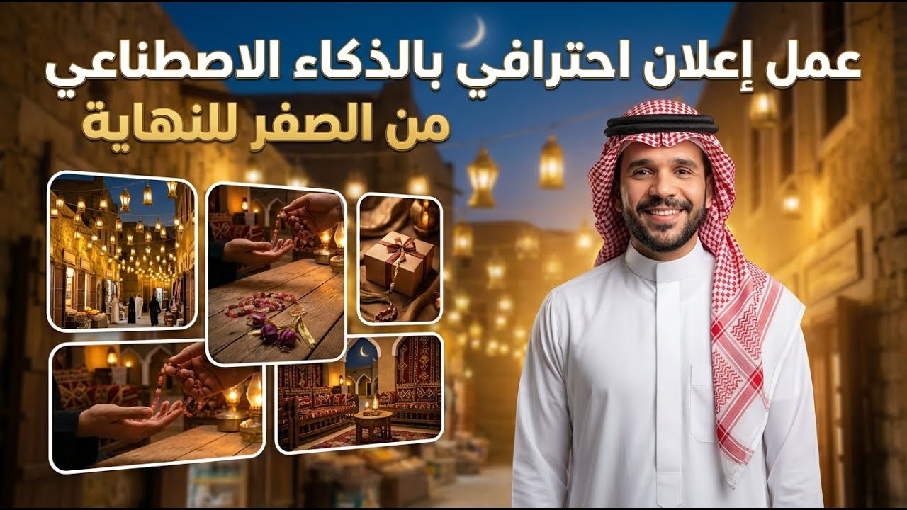 عمل إعلان احترافي بالذكاء الاصطناعي من الصفر للنهاية