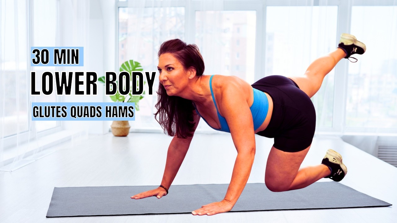 30-Min Lower Body Workout at Home 🔥 Glutes, Quads & Hamstrings - YouTube