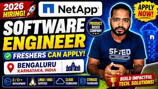 🚀 NetApp Software Engineer Hiring 2026 #software #jobs #freshers #freshersjobs #govtjobs #ytshorts