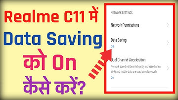 Realme C11 | How to enable data saving mode in realme c11  data saving mode kaise enable kare