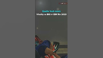🔥 ZywOo 1vs2 clutch Vitality vs BIG (mirage) #shorts #csgo @ IEM Rio 2023 Quarter-final