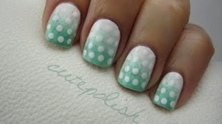 Easy Ombre Polka Dot Nail Art