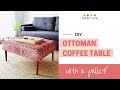 DIY Ottoman Coffee Table from a Pallet