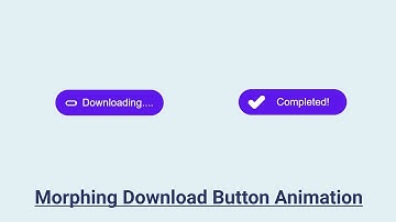 Morphing Download Button Animation | With HTML, CSS & JS