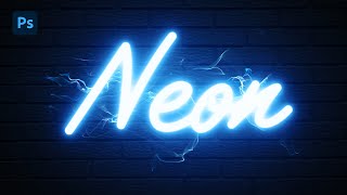 Neon Text Effect in Photoshop - Fast & Easy screenshot 1