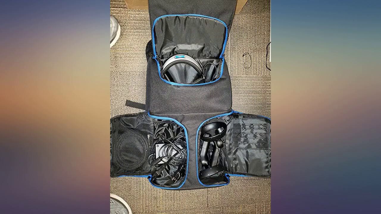 ENHANCE Universal Gaming Laptop Backpack and Console Storage Case for PS4 Pro, Xbox One &