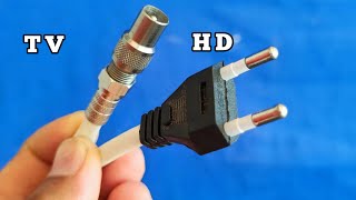 Converting an electrical plug into a 📡 antenna for terrestrial channels 📺 DTV