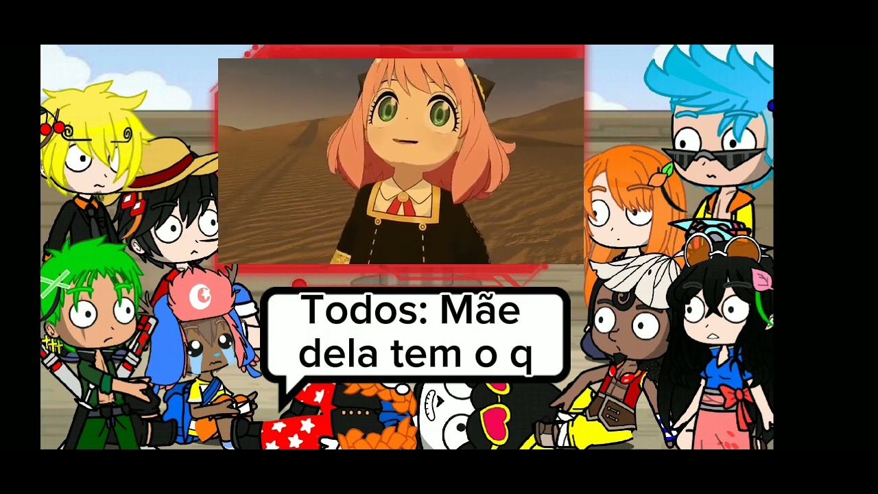 🔵Bando do chapéu de palha:reagindo a Anya conhecedor o Bando do chapéu de palha⚫
