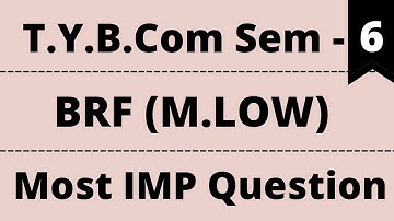 B. Com Srm - 6 | Business Regulatory Framework | M. Low | Most Imp Question | Mission Education |