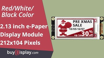 Red 2.13" inch e-Ink Display Module 212x104 for Arduino,Raspberry Pi