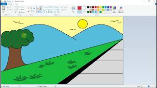 Membuat Gambar Pemandangan Menggunakan Microsoft Paint screenshot 3