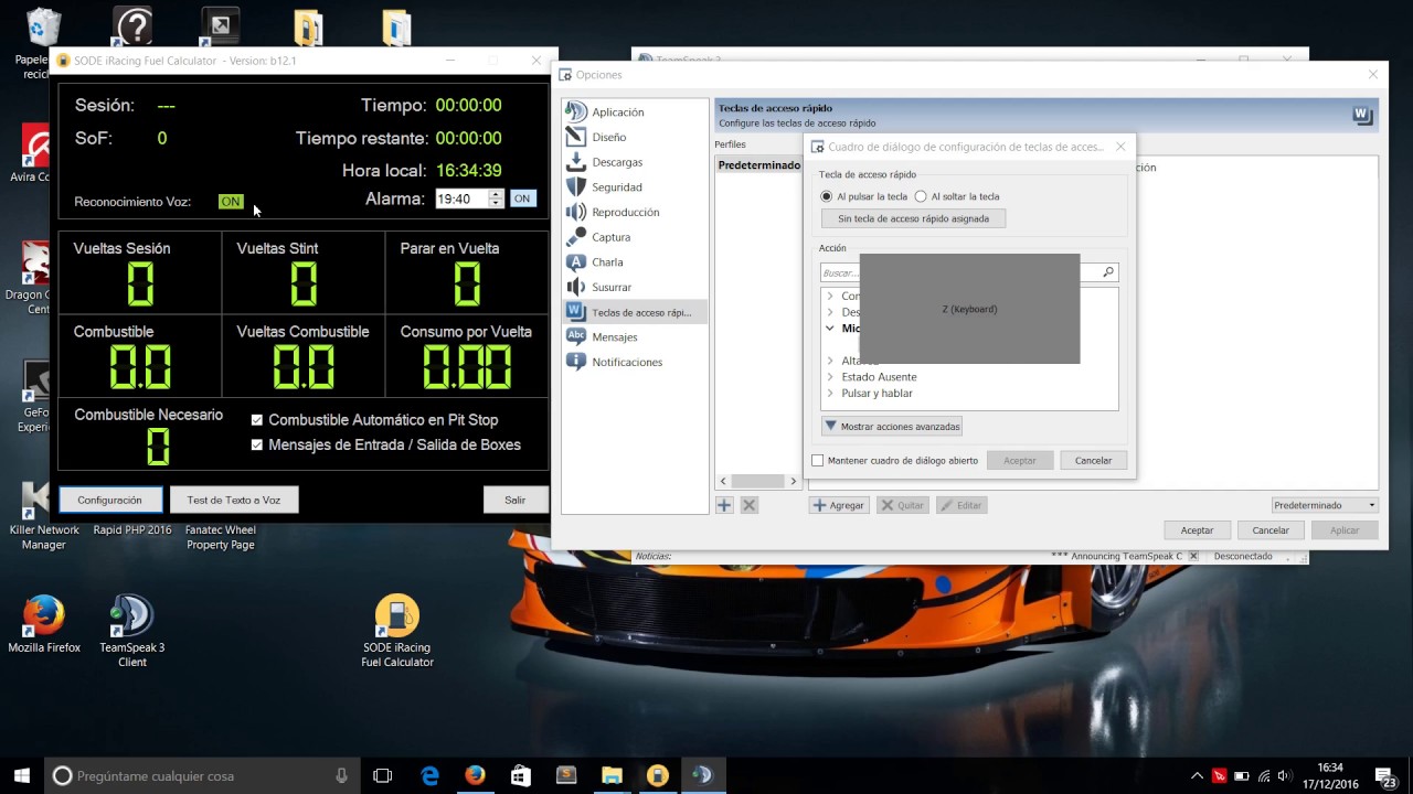 SODE iRacing Fuel Calculator configurar con Team Speak YouTube