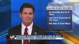 Strange excuses for calling in sick