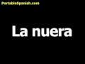 Spanish word for daughter-in-law is la nuera