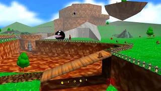 Super Mario 64 Bob-omb Battlefield I All 120 Stars Gameplay Part 1