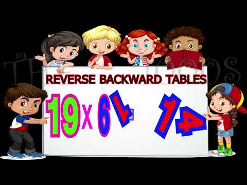 REVERSE, BACKWARD, 19 TABLE,TABLE OF 19,19 Maths tables,19 multiplication table,19 ANIMATED TABLES