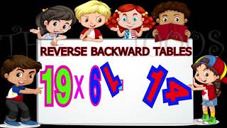 Reverse, Backward, 19 Table,Table Of 19,19 Maths Tables,19 Multiplication Table,19 Animated Tables
