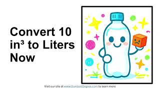 How do I convert 10 in³ to liters?