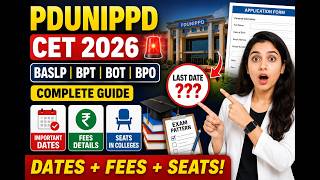 PDUNIPPD CET 2026 #BASLP #BOT #BPT #BOP