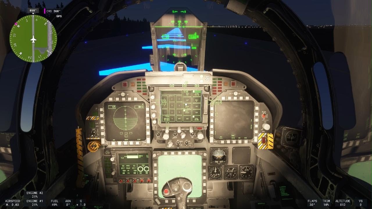 Microsoft Flight Simulator 2024 F-18 First Landing at KGUS