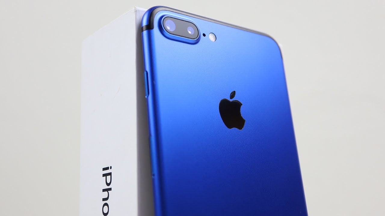  New  Unique Blue iPhone 7 Plus Built From A Broken iPhone