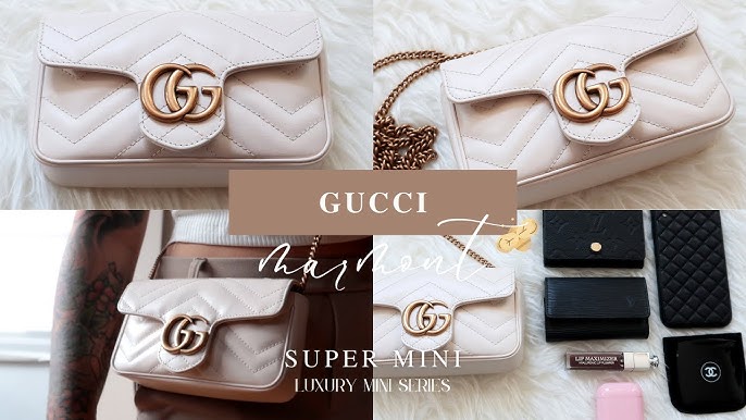Louis Vuitton Nano Speedy vs Gucci Marmont Supermini!, Battle of mini  bags!