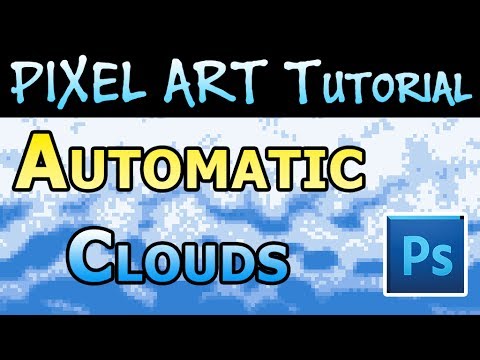 Pixel Art Tutorial - How to Make Pixel Art Clouds Automatically in Photoshop