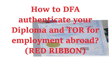 DFA Authentication of Diploma and Transcript of Records (RED RIBBON)