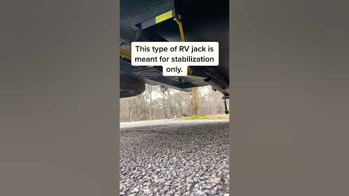 Know the difference between a stabilizer jack and a leveling jack.