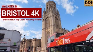 Walking in Bristol | Harbour - City Centre - University of Bristol | UK | 4K
