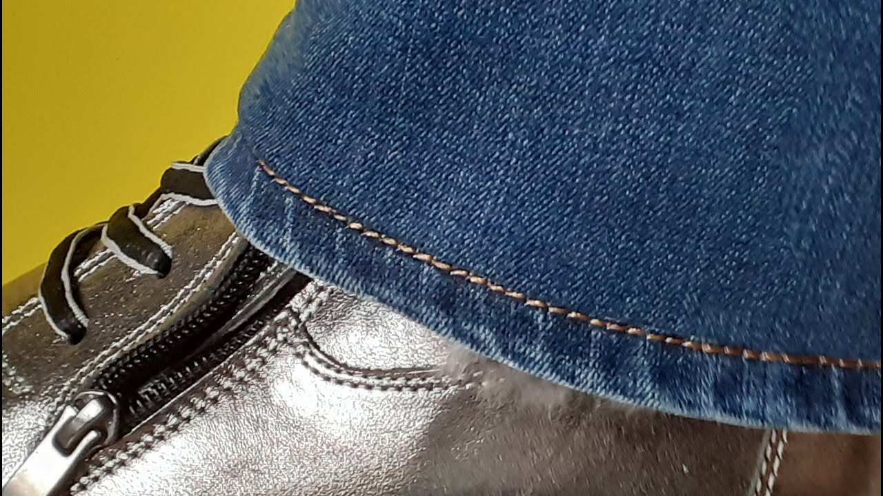 How to Shorten Jeans With Keeping Original Hem YouTube
