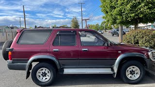 1995 Toyota Hilux Surf SSRG 4WD turbo diesel 77,875mi RHD has cruise control