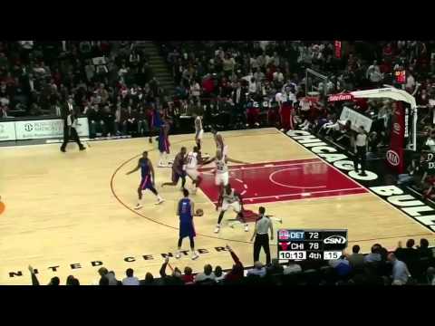 Derrick Rose Stupid Alley-oop against the pistons ...