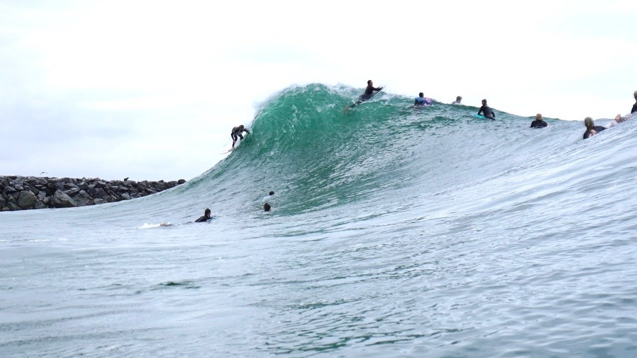 Surfers charge CLEAN but Challenging Morning at The Wedge (May Swell 2024)