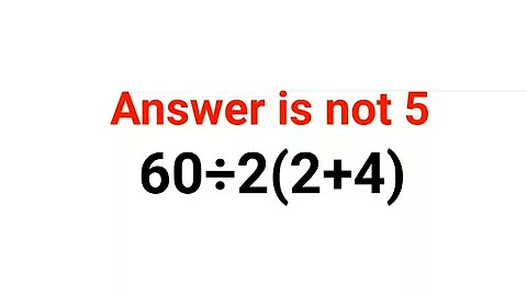 60÷2(2+4) The answer is not 5. Many got it wrong!  Ukraine Math Test #math #percentages #ukraine