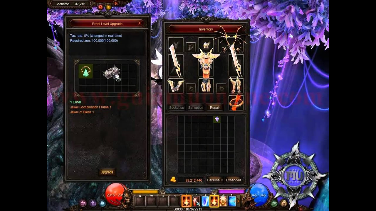 Subir el Nivel del Errtel en Mu Online eX700 YouTube