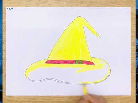 Video Cách vẽ cái nón phù thủy Hallowen đơn giản nhất | Vẽ... - youtube