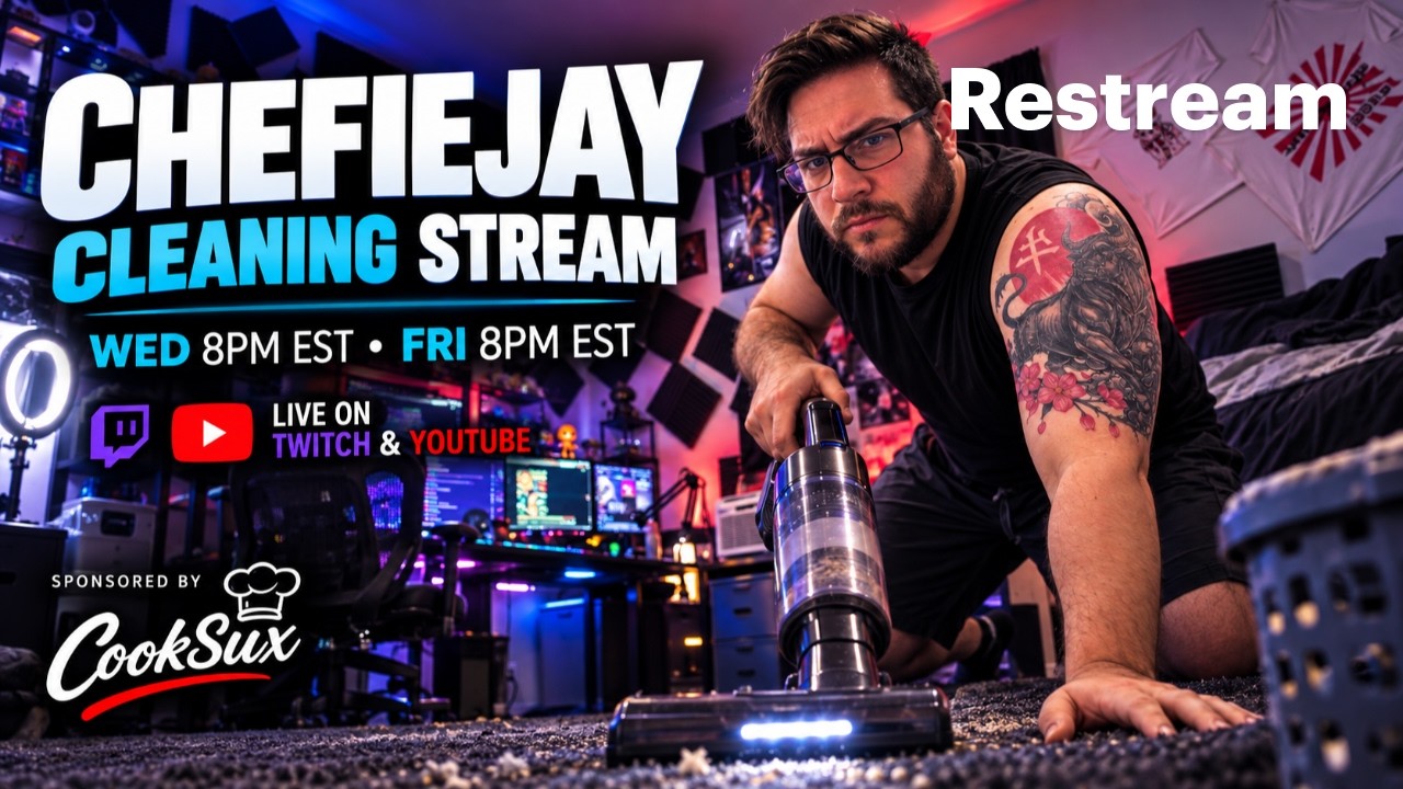 🔴LIVE NOW!🔴 MISTER CLEAN! |  LIVE CHAT ON Twitch.tv/Chefiejay