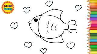How to draw a Fish easy // Fish drawing easy