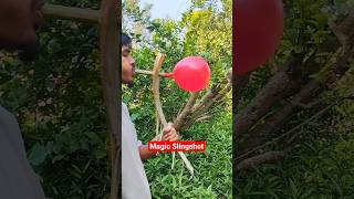 Bamboo Slingshot Magic Game | Epic Trick Shots &amp; Fun Challenges #slingshot #diy #bamboo