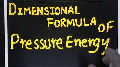 Trick to Find Dimensional Formula of Pressure Energy  #class11 #physics #dimensions