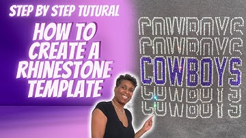 HOW TO CREATE A RHINESTONE TEMPLATE | CREATE AN OUTLINED STACKED TEXT