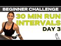 30 min run intervals  day 3 of 7 of the new year beginner challenge