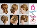 6 Peinados de Fiesta | Novias | Matrimonio o Bodas | Eventos con Trenzas en 5 minutos